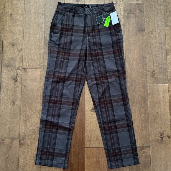 Volcom Women's Frochickie Highrise Ankle Fit Plaid Pant, Size 25 x 27 - NWT - Picture 1 of 8